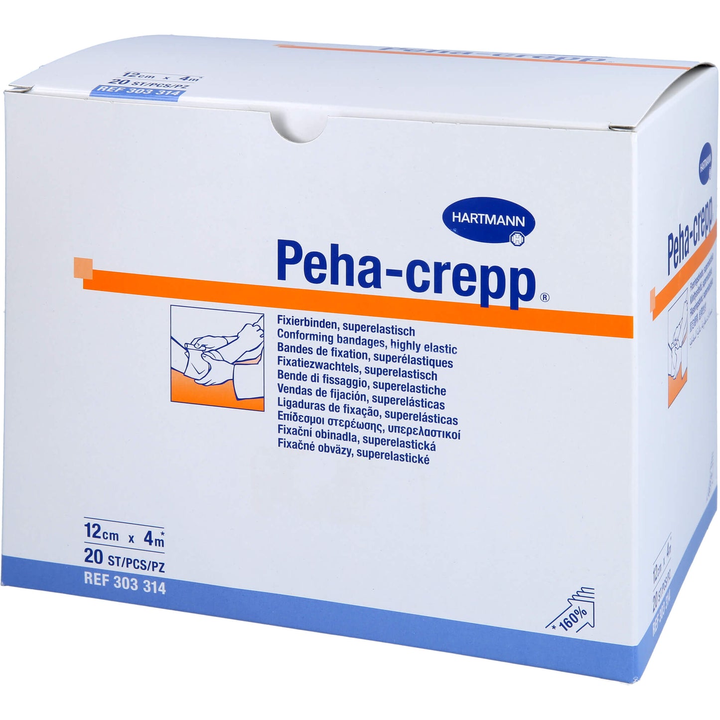 PEHA CREPP Fixierbinde 12 cmx4 m 20 St
