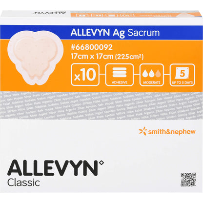ALLEVYN Ag Sacrum 17x17 cm Wundverband 10 St