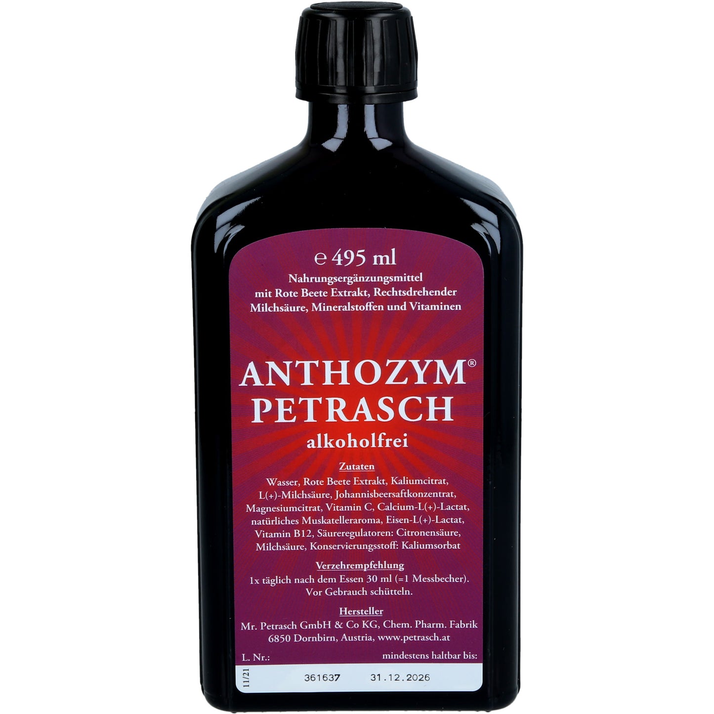 ANTHOZYM Petrasch alkoholfrei Saft 500 ml