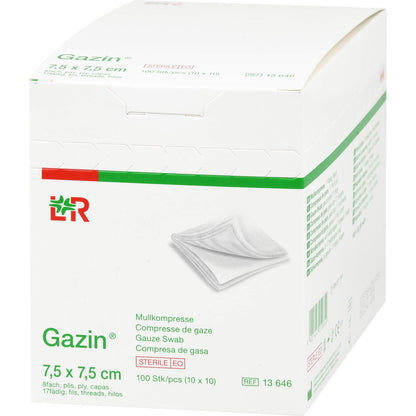 GAZIN Mullkomp.7,5x7,5 cm steril 8fach 10X10 St