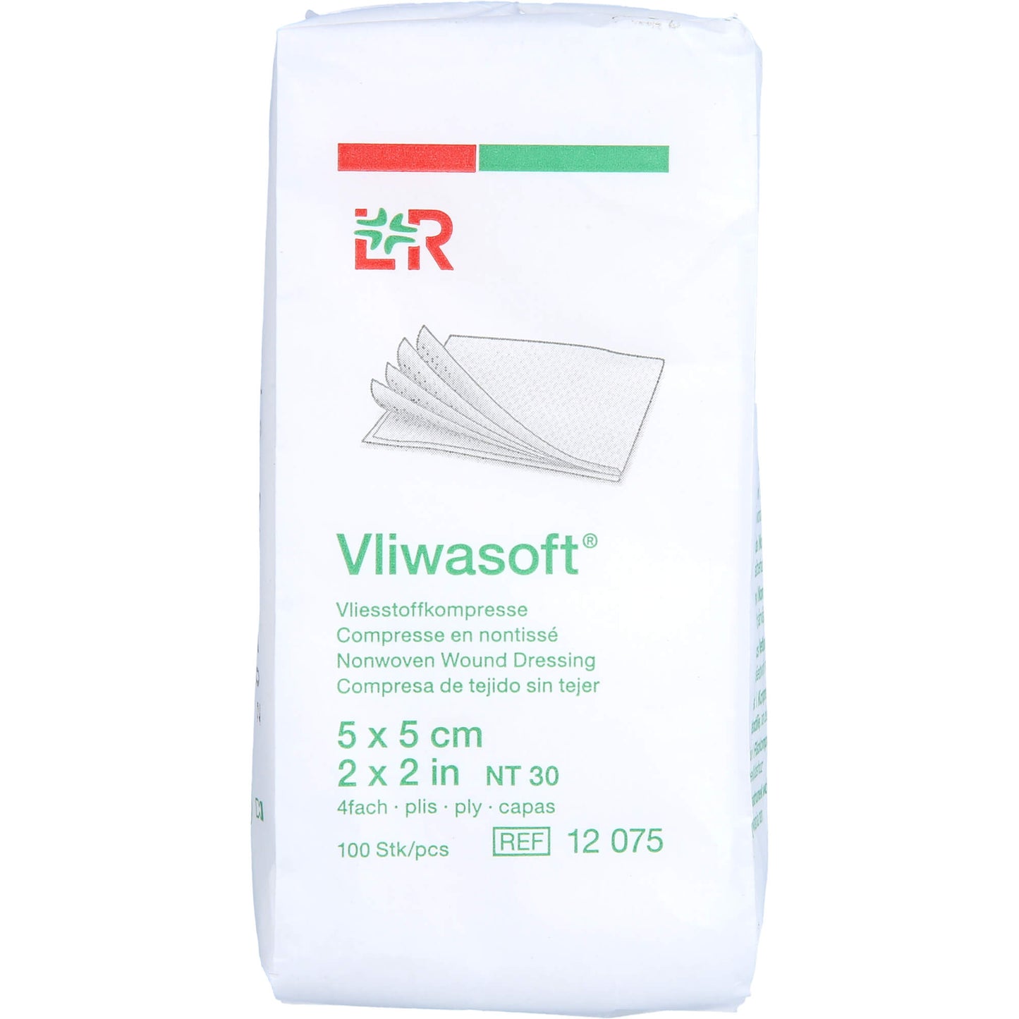 VLIWASOFT Vlieskompressen unsteril 5x5 cm 4l. 100 St