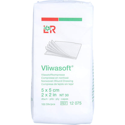 VLIWASOFT Vlieskompressen unsteril 5x5 cm 4l. 100 St