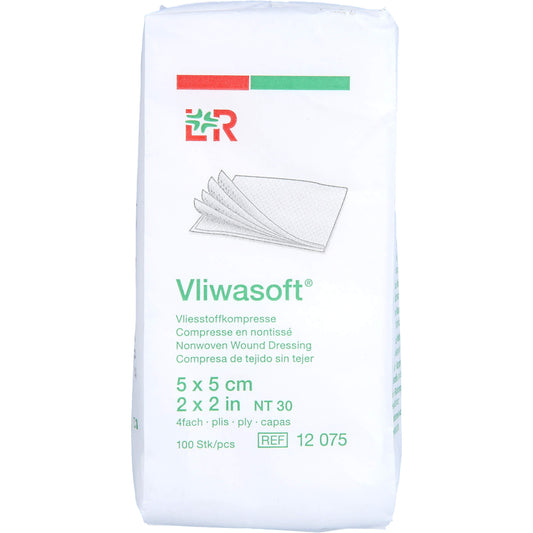 VLIWASOFT Vlieskompressen unsteril 5x5 cm 4l. 100 St