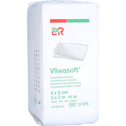 VLIWASOFT Vlieskompressen unsteril 5x5 cm 4l. 100 St