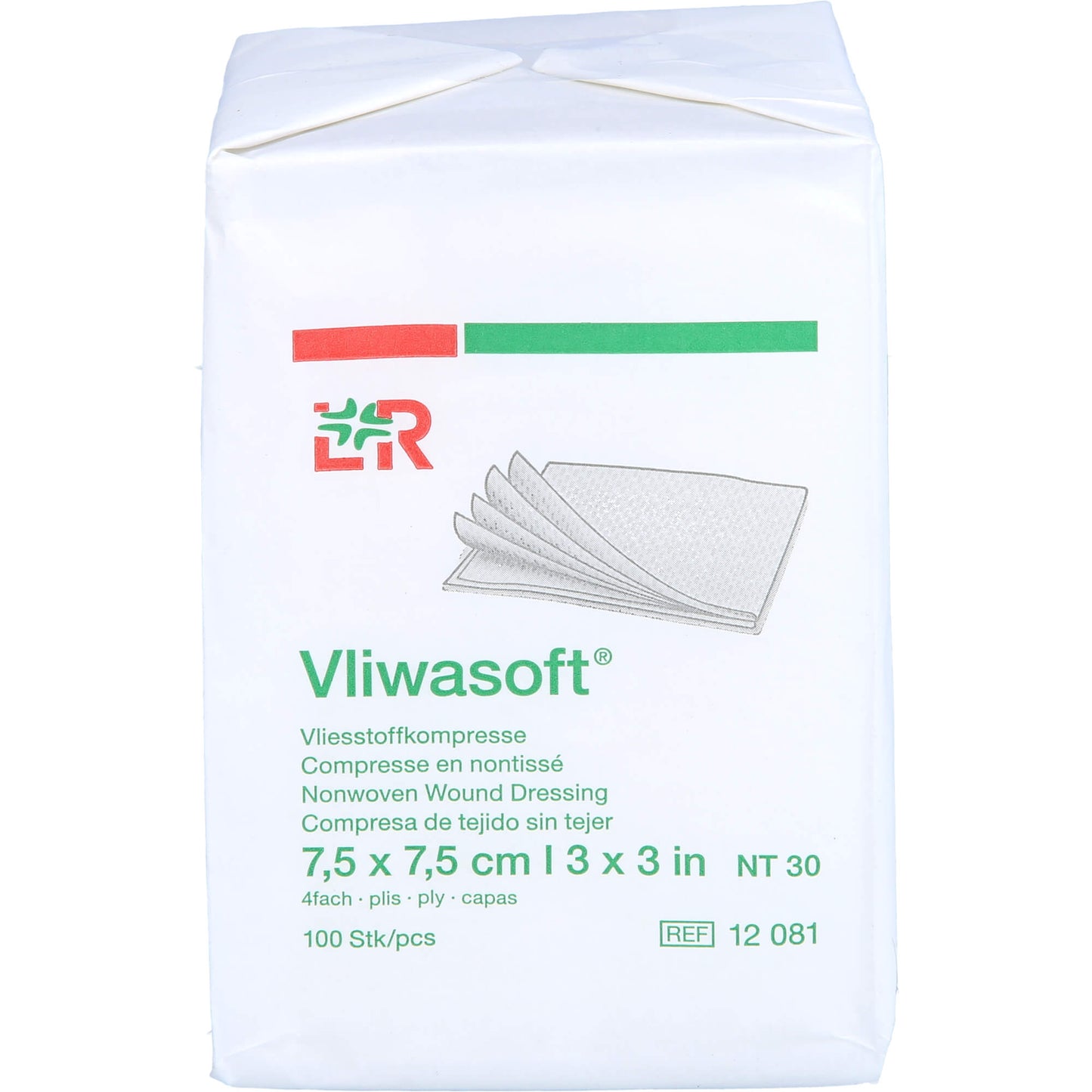 VLIWASOFT Vlieskompressen unsteril 7,5x7,5 cm 4l. 100 St