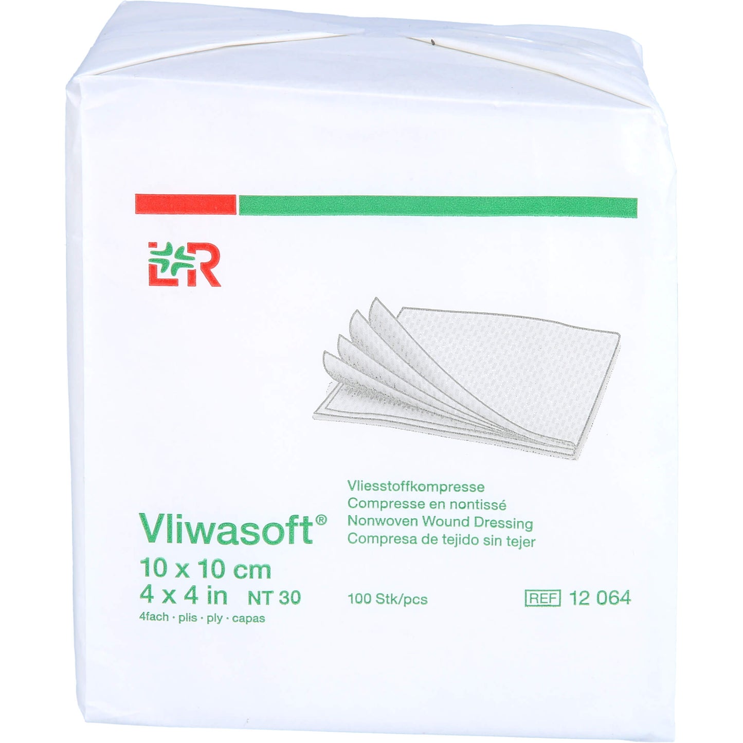VLIWASOFT Vlieskompressen unsteril 10x10 cm 4l. 100 St