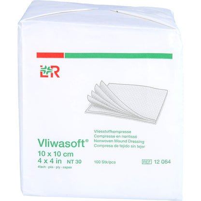 VLIWASOFT Vlieskompressen unsteril 10x10 cm 4l. 100 St