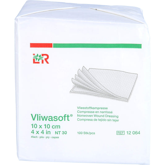 VLIWASOFT Vlieskompressen unsteril 10x10 cm 4l. 100 St