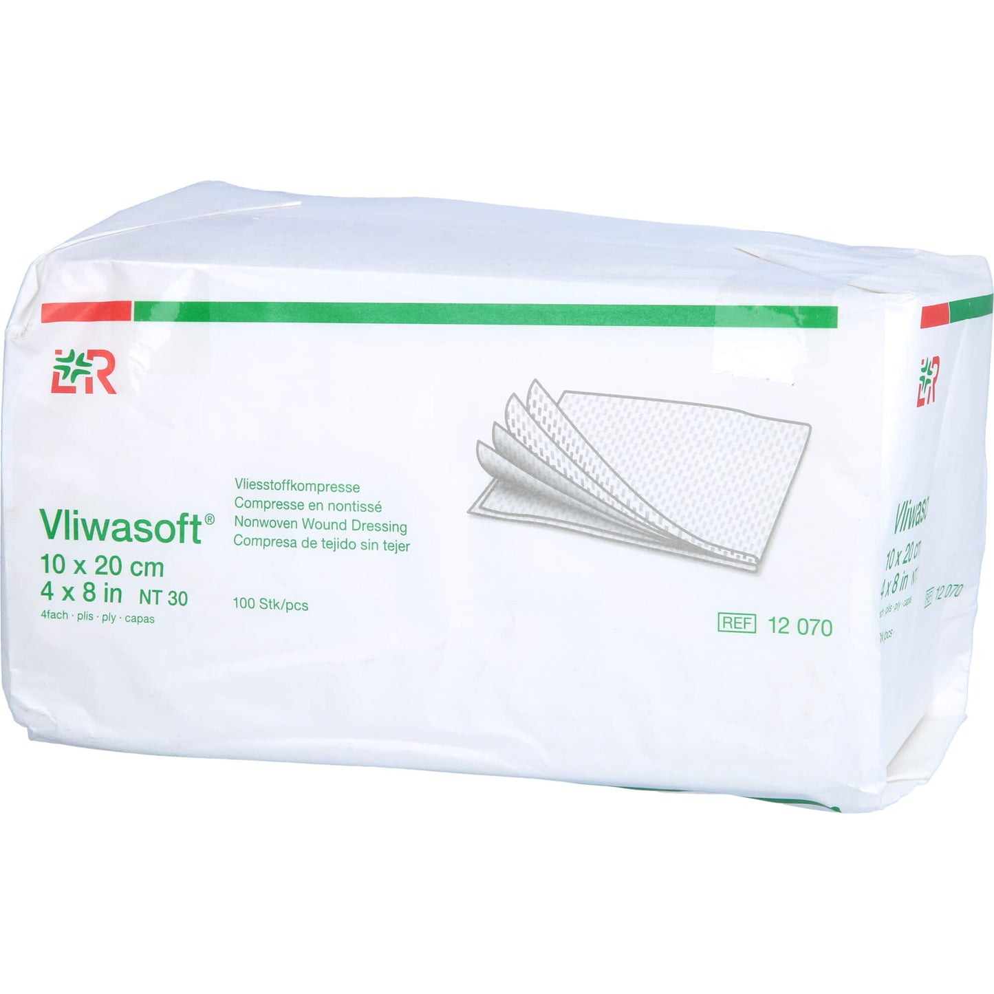 VLIWASOFT Vlieskompressen unsteril 10x20 cm 4l. 100 St