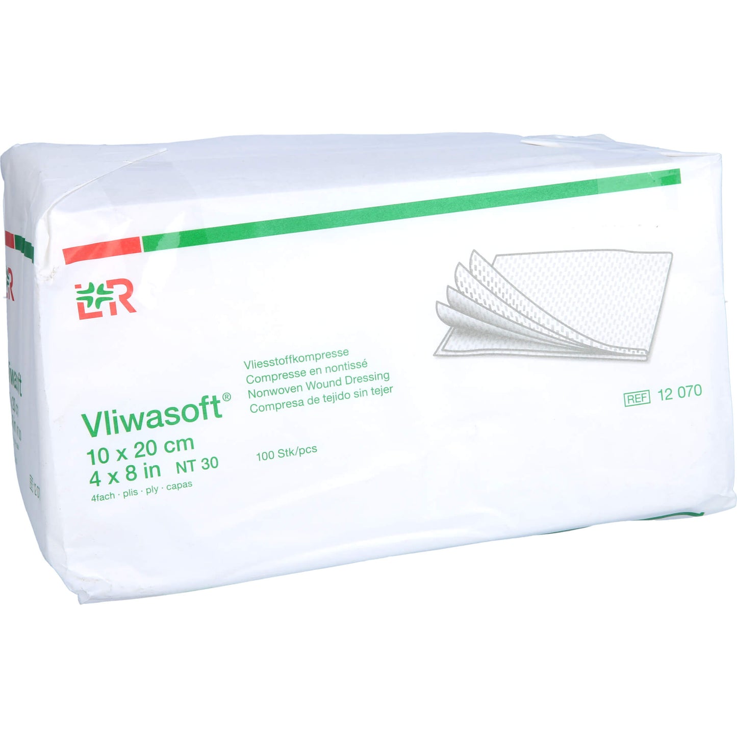 VLIWASOFT Vlieskompressen unsteril 10x20 cm 4l. 100 St