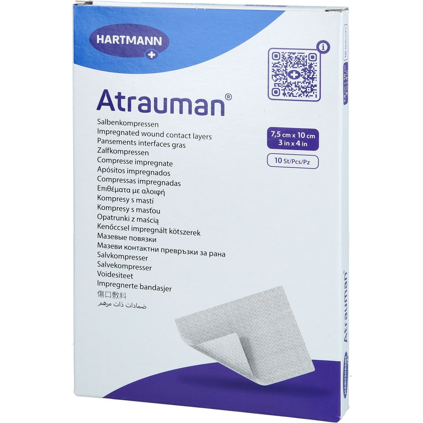 ATRAUMAN 7,5x10 cm steril Kompressen 10 St