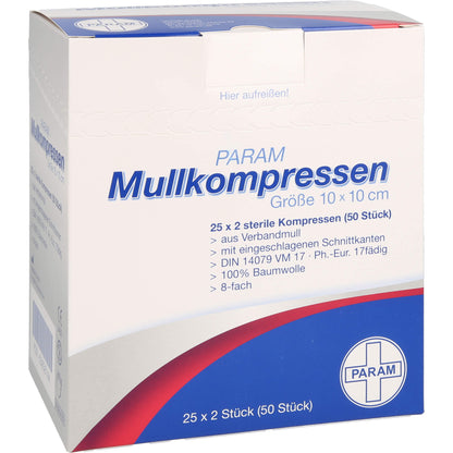 MULLKOMPRESSEN 10x10 cm steril 8fach 25X2 St