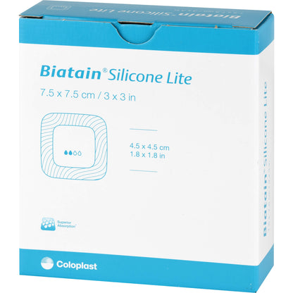 BIATAIN Silicone Lite Schaumverband 7,5x7,5 cm 10 St