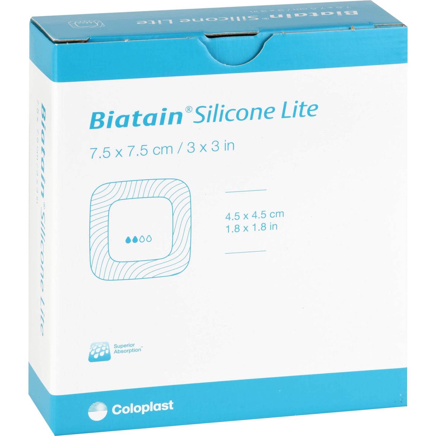 BIATAIN Silicone Lite Schaumverband 7,5x7,5 cm 10 St