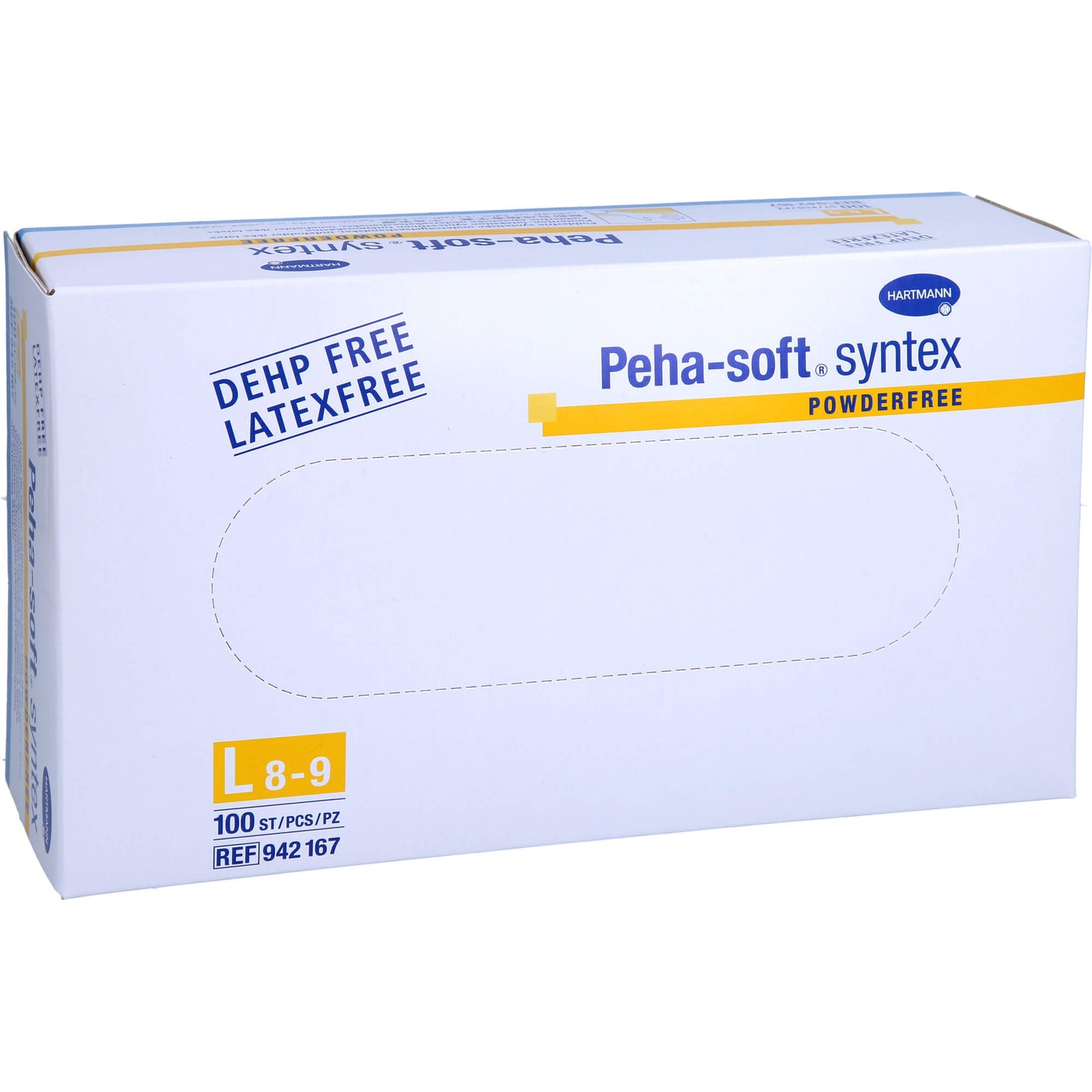 PEHA-SOFT Syntex Unters.Handsch.unste.pud.frei L 100 St