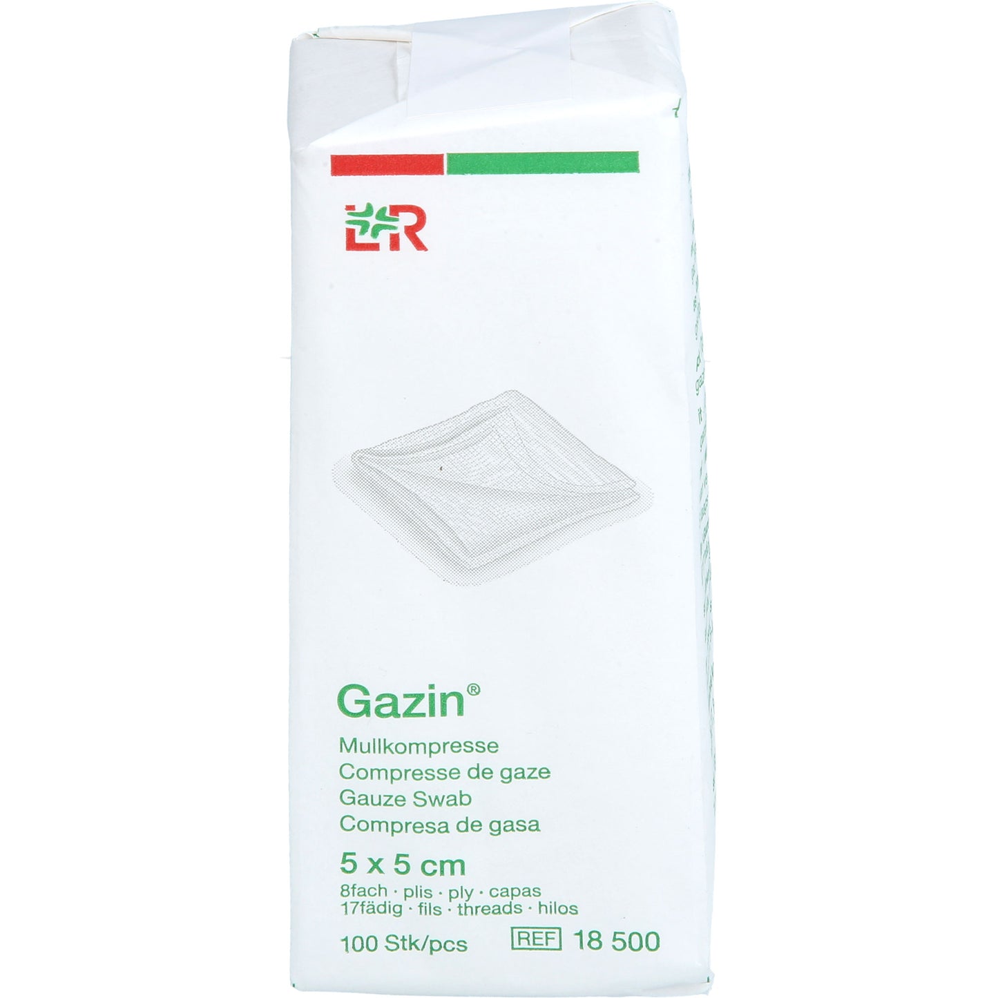 GAZIN Mullkomp.5x5 cm unsteril 8fach Op 100 St