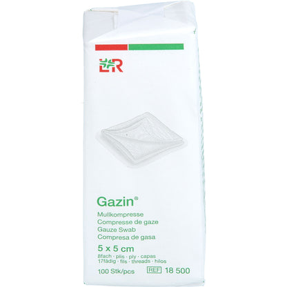 GAZIN Mullkomp.5x5 cm unsteril 8fach Op 100 St