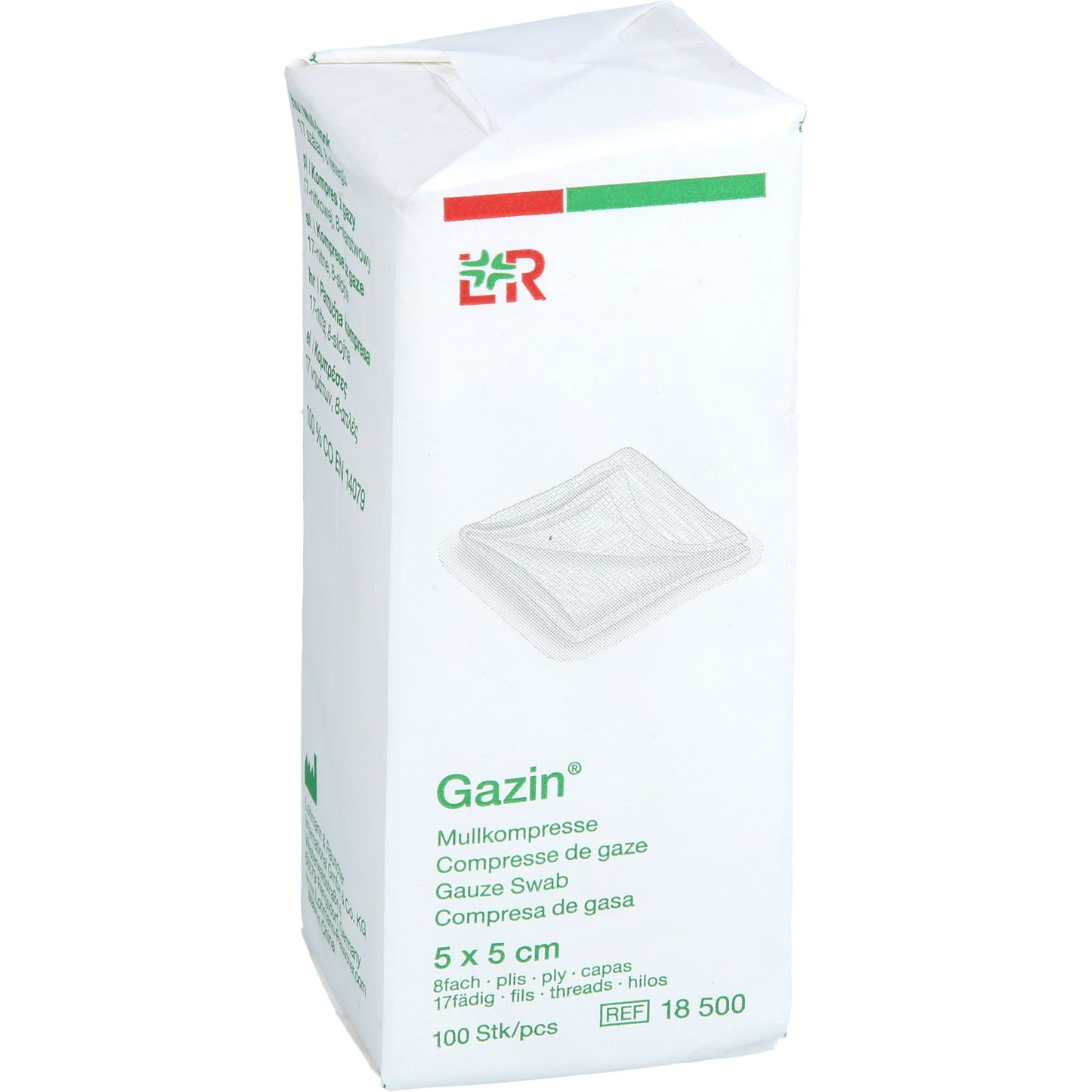 GAZIN Mullkomp.5x5 cm unsteril 8fach Op 100 St