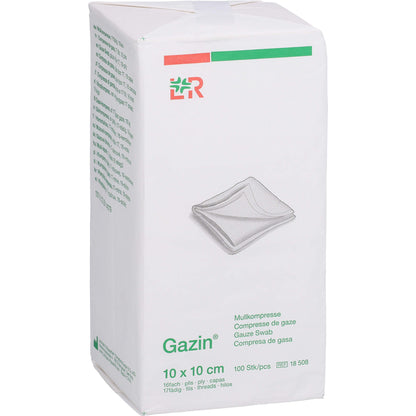 GAZIN Mullkomp.10x10 cm unsteril 16fach Op 100 St