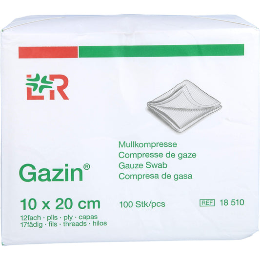 GAZIN Mullkomp.10x20 cm unsteril 12fach Op 100 St