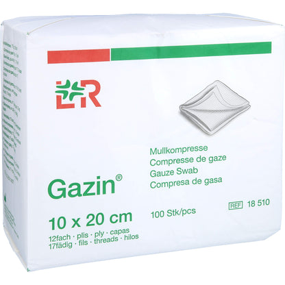 GAZIN Mullkomp.10x20 cm unsteril 12fach Op 100 St