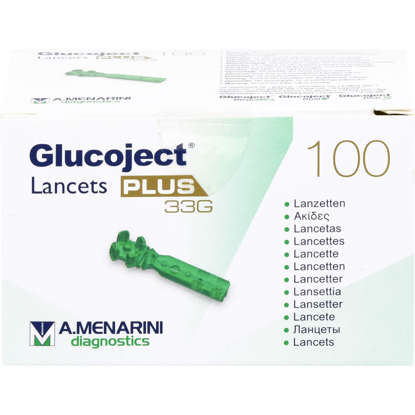 GLUCOJECT Lancets PLUS 33 G 100 St