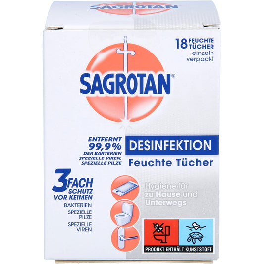 SAGROTAN Desinfektionstücher 18 St