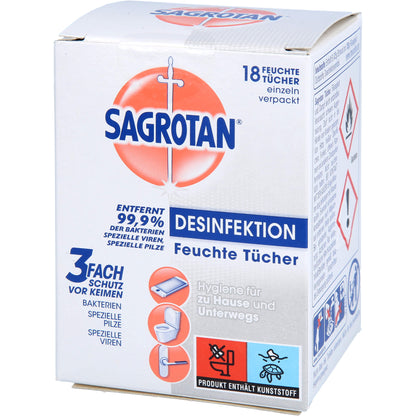 SAGROTAN Desinfektionstücher 18 St