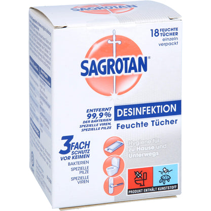 SAGROTAN Desinfektionstücher 18 St
