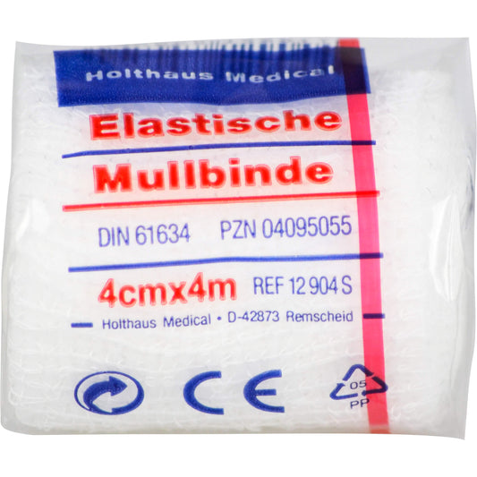 MULLBINDEN elastisch 4 cmx4 m 1 St