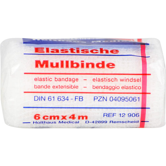 MULLBINDEN elastisch 6 cmx4 m 1 St