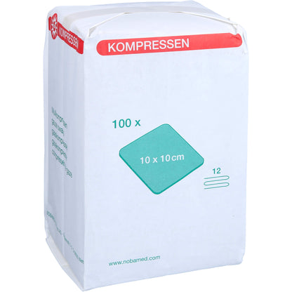 MULLKOMPRESSEN 10x10 cm unsteril 12fach grün 100 St
