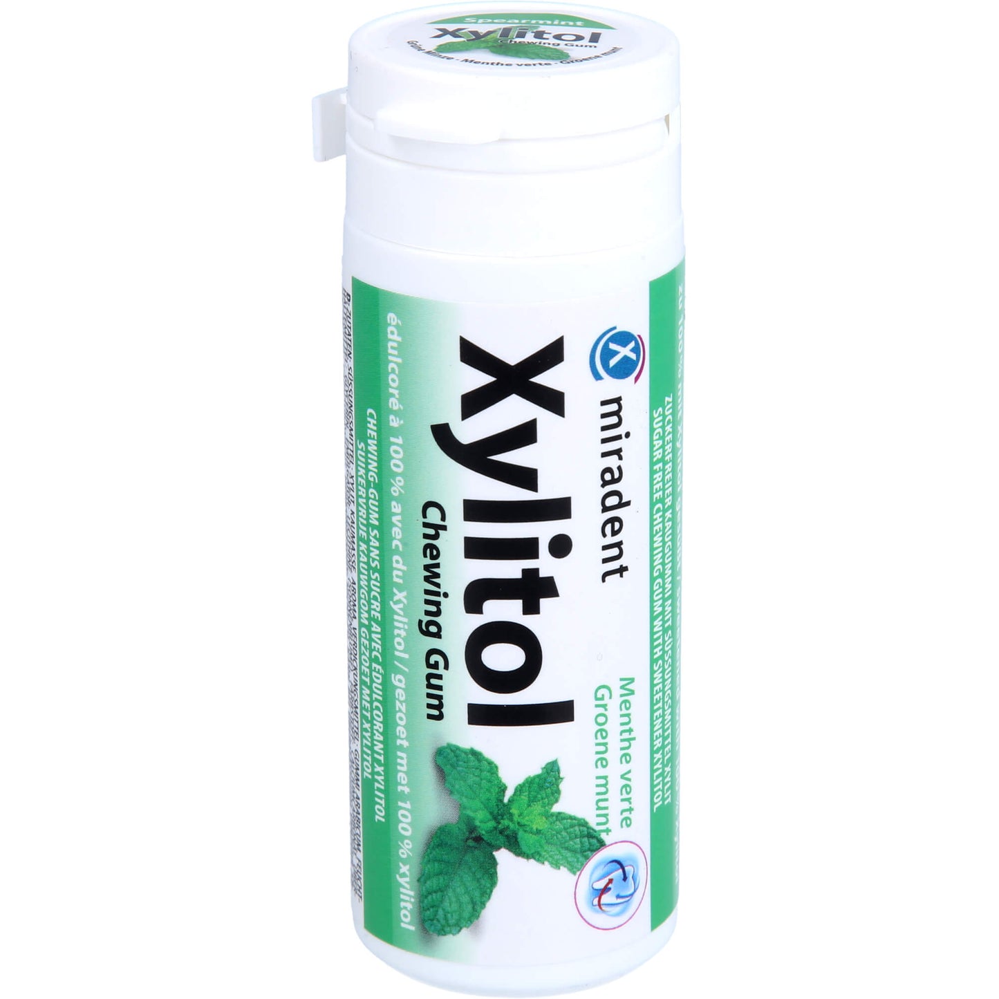 MIRADENT Xylitol Zahnpflegekaugummi Spearmint 30 St