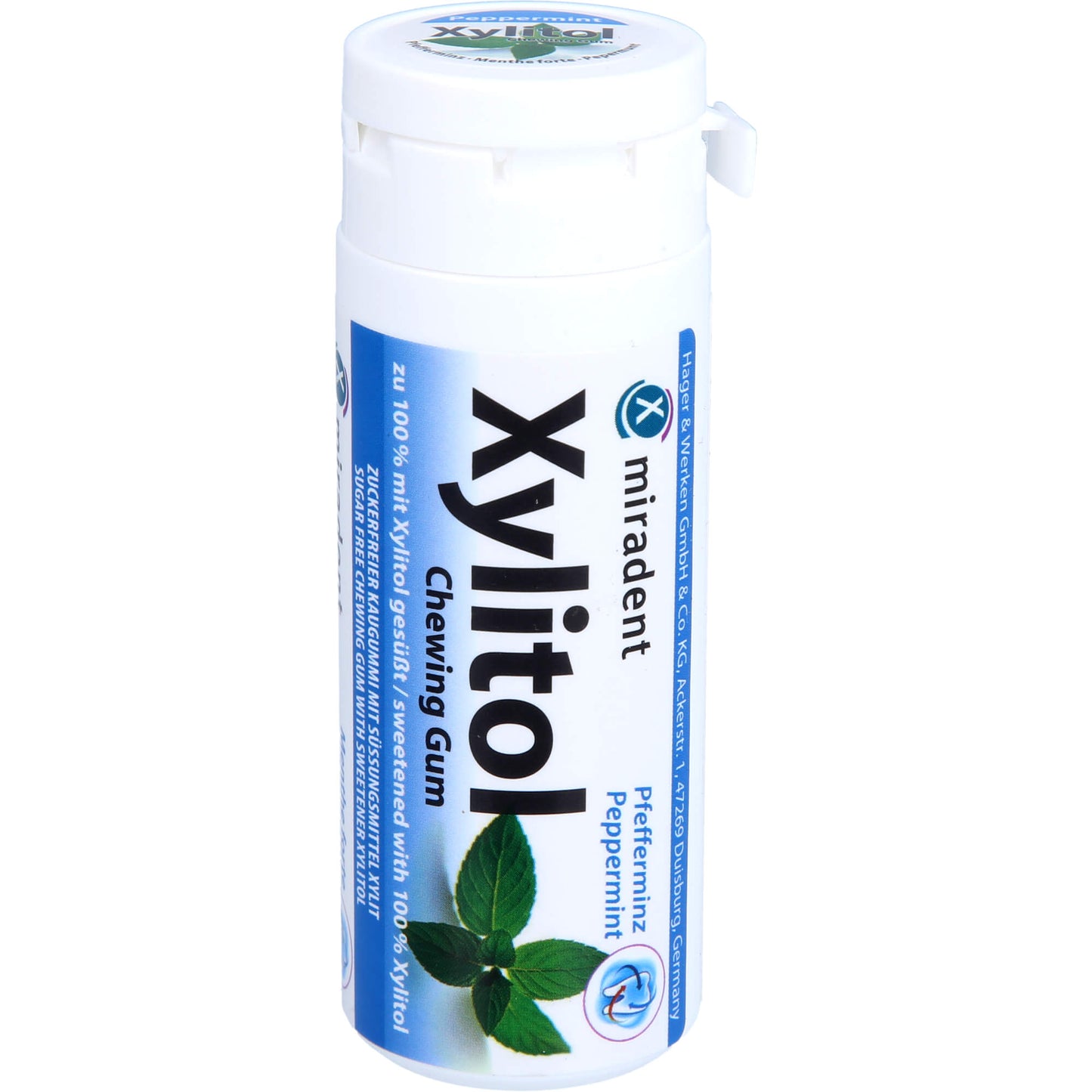 MIRADENT Xylitol Zahnpflegekaugummi Pfefferminz 30 St