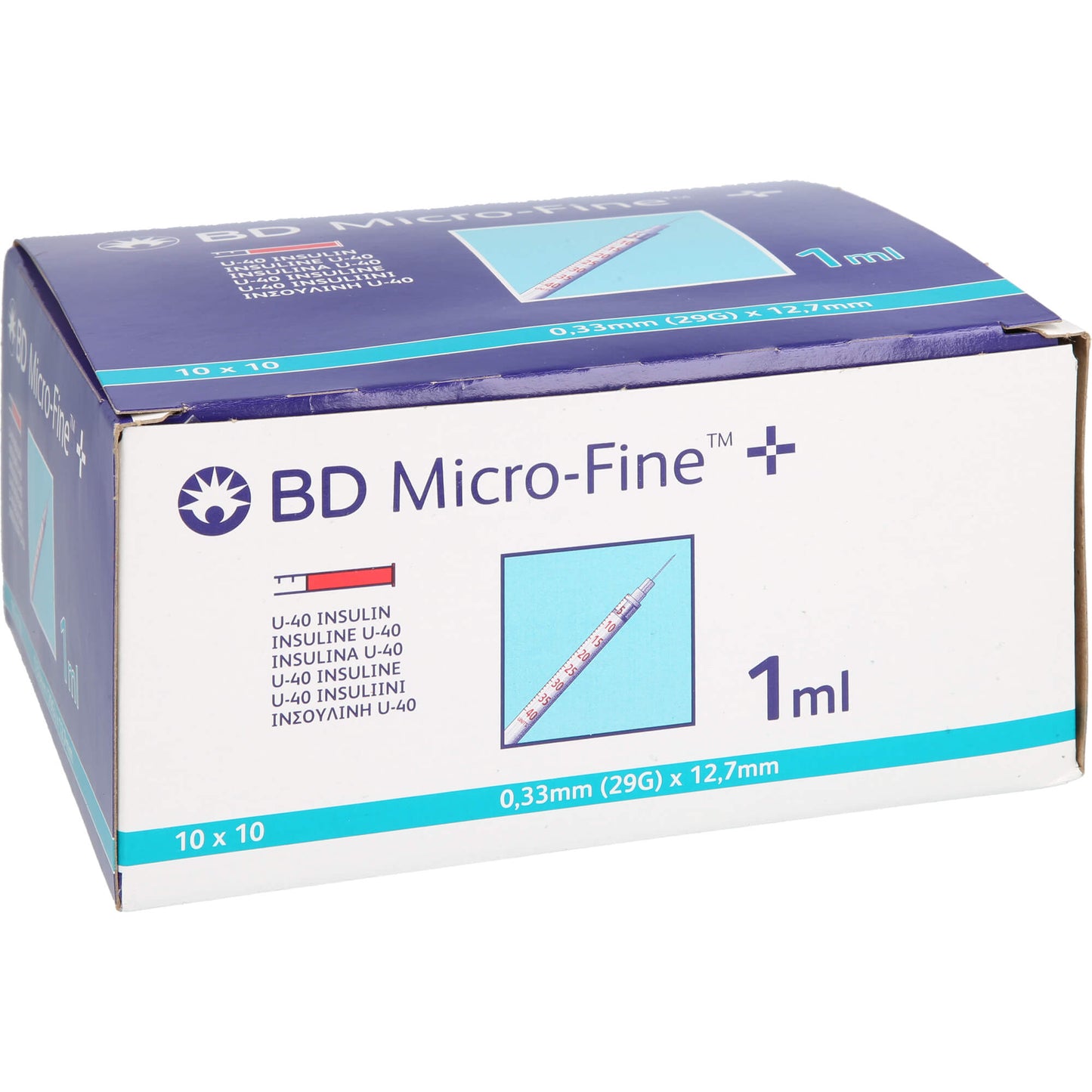 BD MICRO-FINE+ Insulinspr.1 ml U40 12,7 mm 100X1 ml