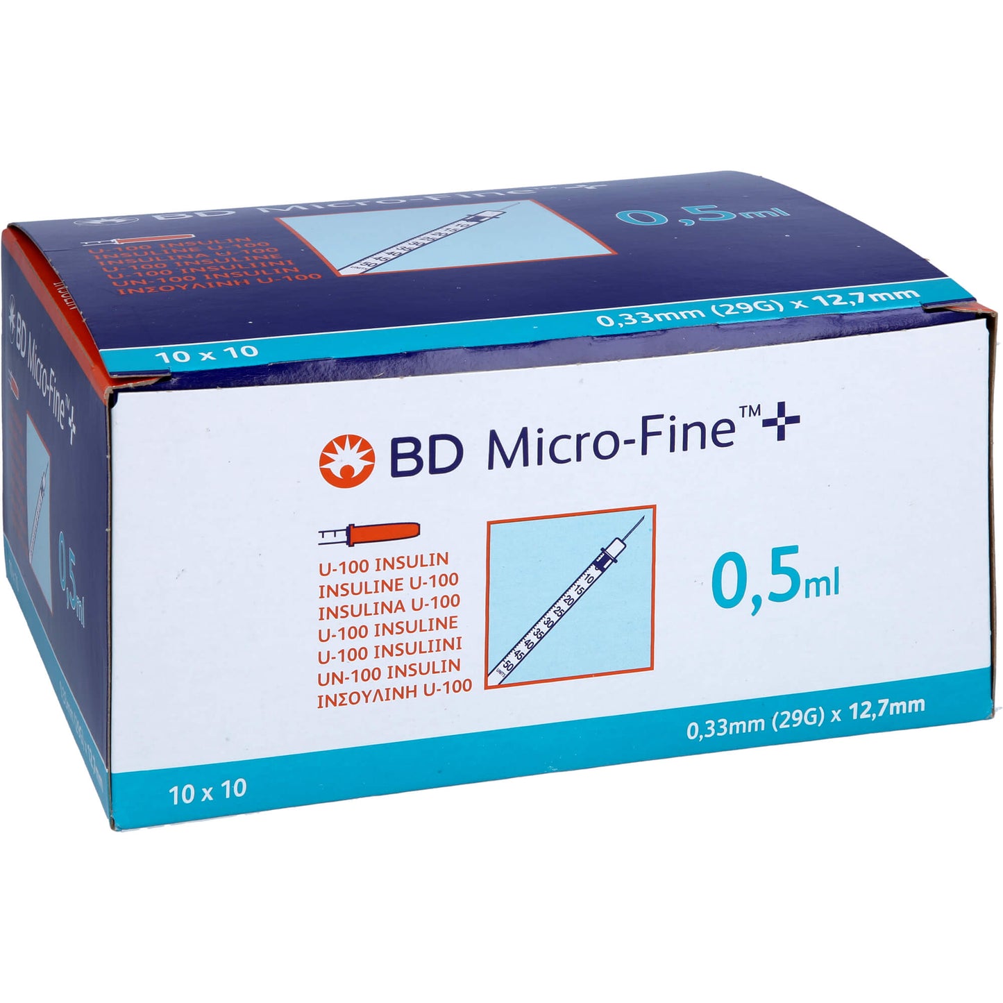 BD MICRO-FINE+ Insulinspr.0,5 ml U100 12,7 mm 100X0.5 ml