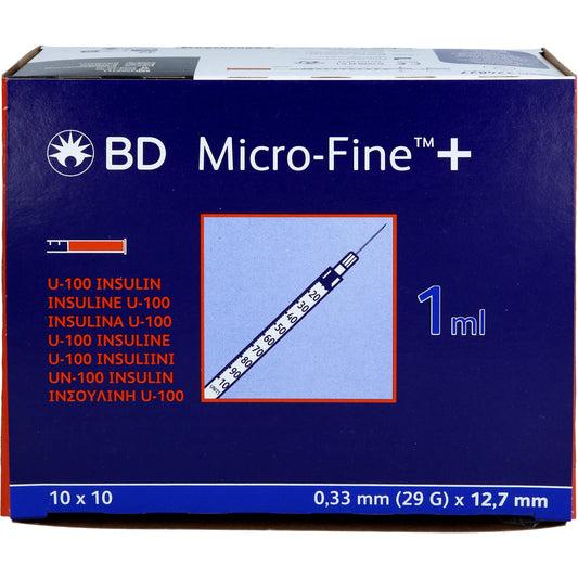 BD MICRO-FINE+ Insulinspr.1 ml U100 12,7 mm 100X1 ml