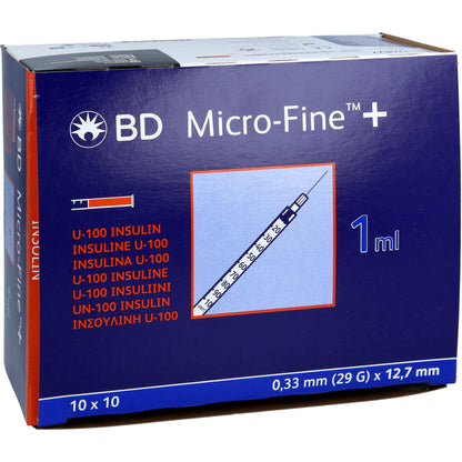 BD MICRO-FINE+ Insulinspr.1 ml U100 12,7 mm 100X1 ml