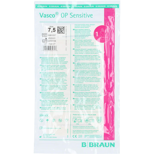 VASCO OP Sensitive Handsch.steril puderfrei Gr.7,5 2 St