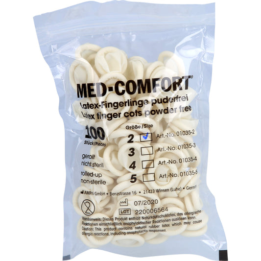 FINGERLING OP Latex Gr.2 gerollt 100 St