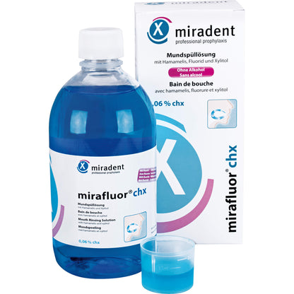 MIRADENT Mundspüllösung mirafluor CHX 0,06% 500 ml