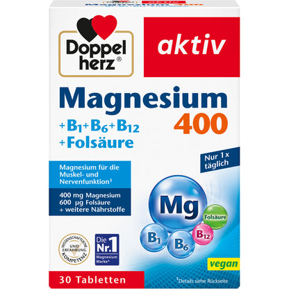 DOPPELHERZ Magnesium 400 mg Tabletten 30 St