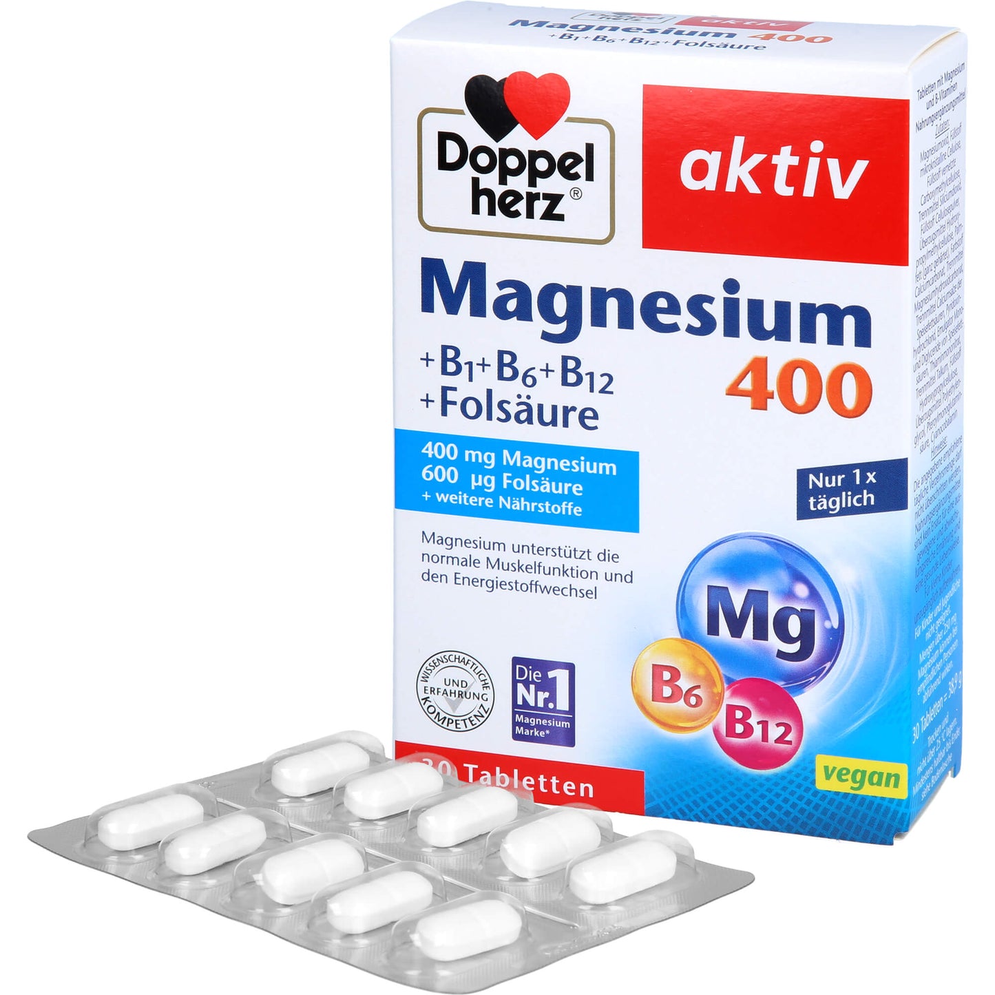 DOPPELHERZ Magnesium 400 mg Tabletten 30 St