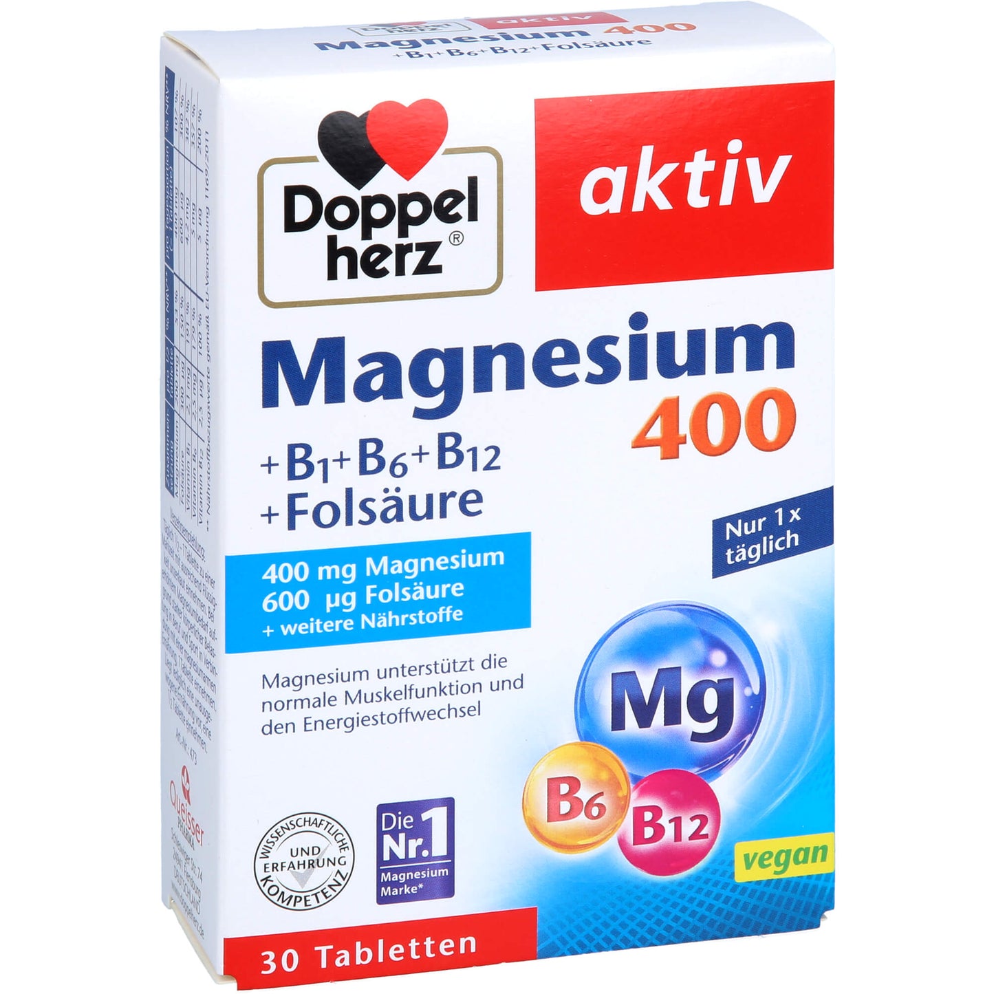 DOPPELHERZ Magnesium 400 mg Tabletten 30 St