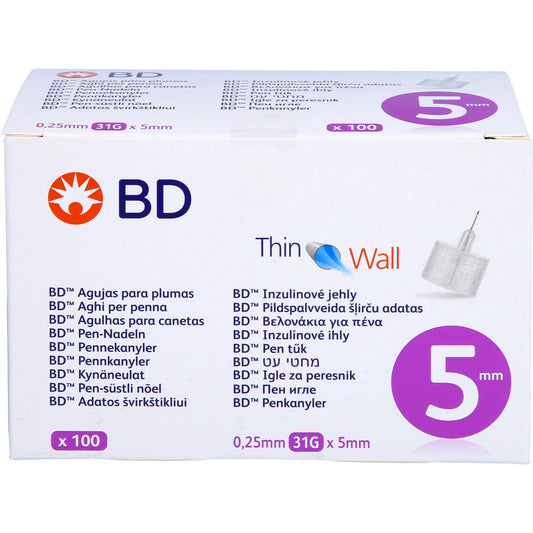 BD THIN Wall Pen-Nadeln 0,25 31 Gx5 mm 100 St