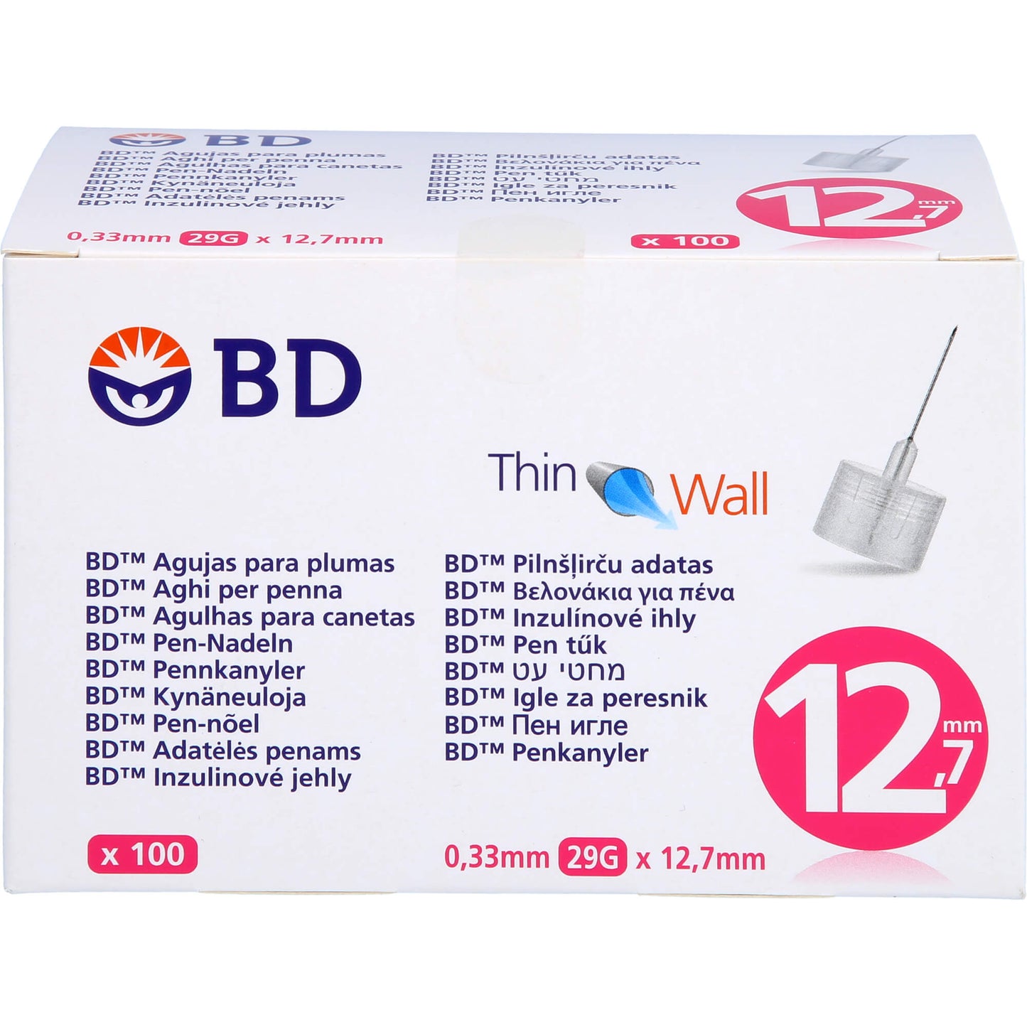 BD THIN Wall Pen-Nadeln 0,33 29 Gx12,7 mm 100 St
