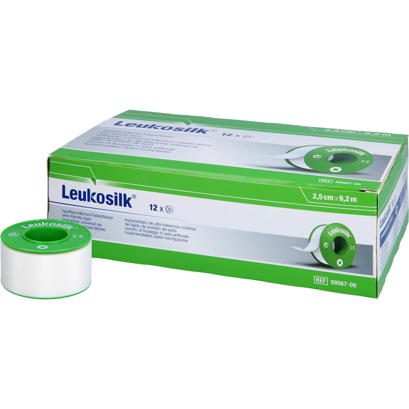 LEUKOSILK 9.2MX2.5CM 12 St
