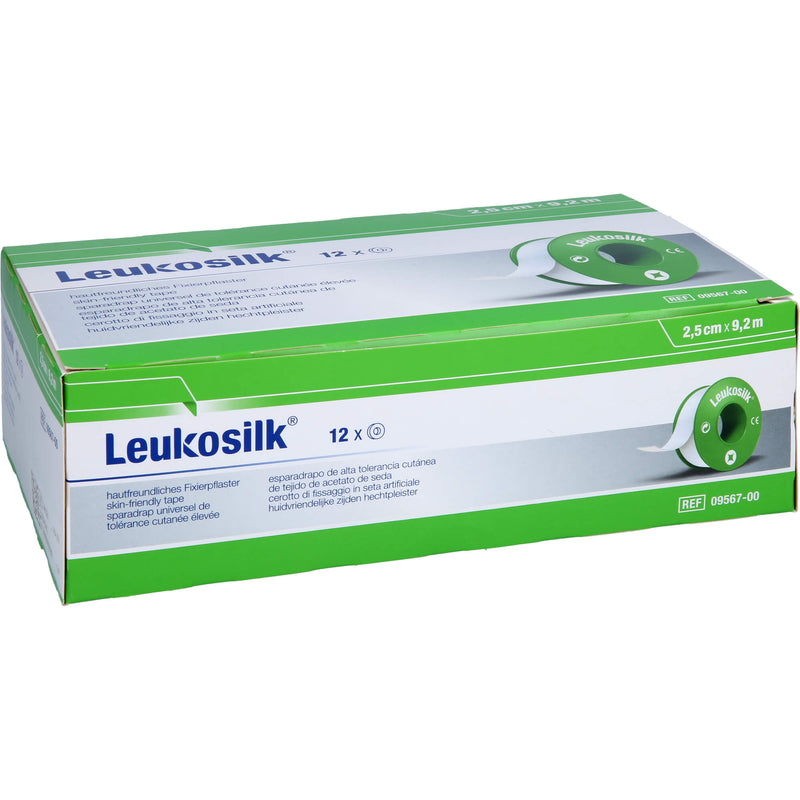 LEUKOSILK 9.2MX2.5CM 12 St