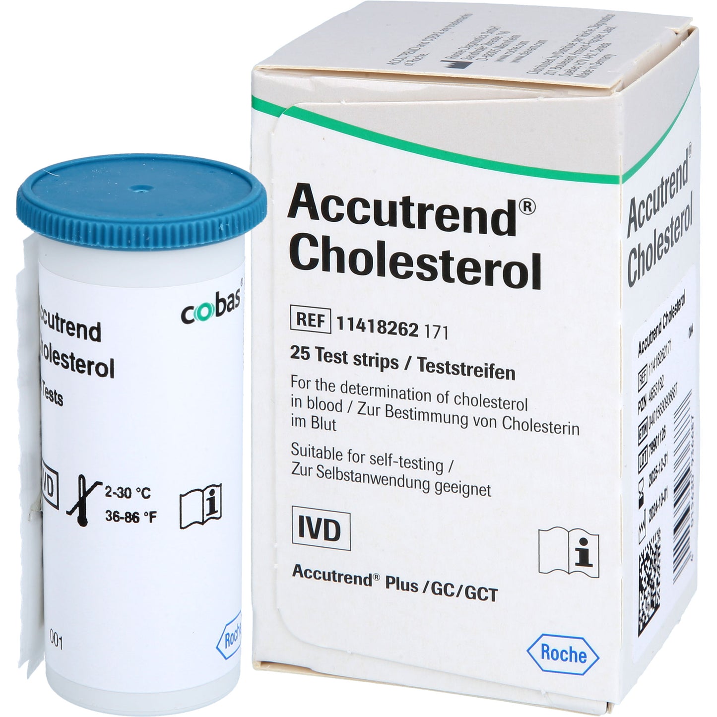 ACCUTREND Cholesterol Teststreifen 25 St