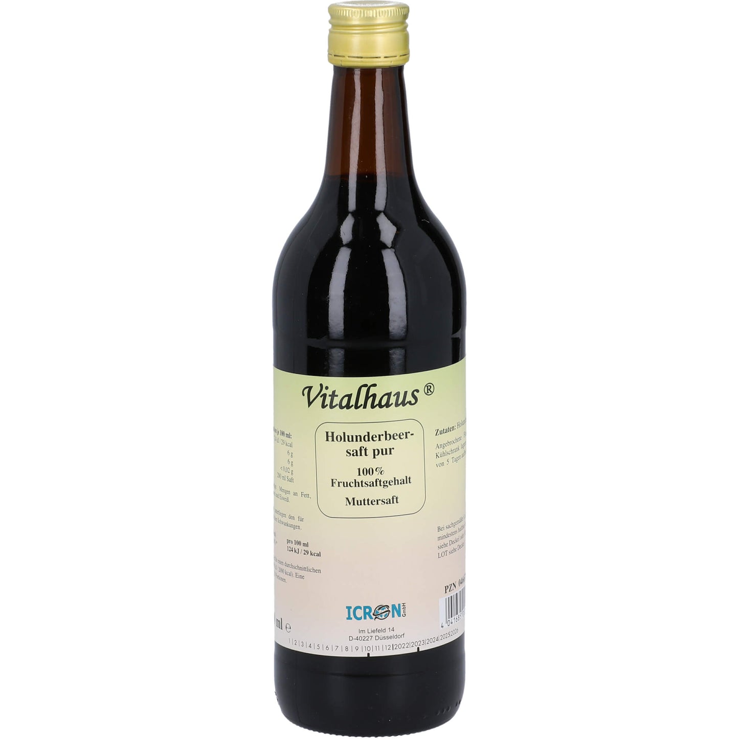 HOLUNDERBEER SAFT pur Vitalhaus 750 ml